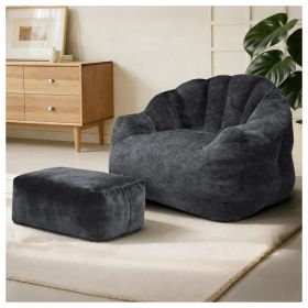 Bean bag chair, armrest bean bag sofa chair filled with high-density foam, comfortable lazy sofa chair, adult bean bag chair for the living room