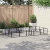 Dog Playpen Black Powder-coated steel