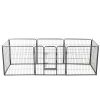 Dog Playpen Black Powder-coated steel 31.5x31.5 in per panel