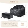 Bean bag chair, armrest bean bag sofa chair filled with high-density foam, comfortable lazy sofa chair, adult bean bag chair for the living room