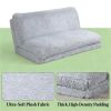 Bean bag sofa, folding floor mattress, sofa bed, lounge chair,  Light Gray