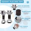 Plush Dog Squeak Toys with Crinkle Paper - Pull Interactive Tug of War Dog Toy, Great for Dental Health