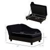 Luxury Dog Bed for Small Dogs, Hidden Storage, 3" Foam Cushion, Modern Pet Sofa, Black