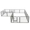 Dog Playpen Black Powder-coated steel