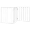 Dog Gate Foldable 3 Panels White 59.1 " Poplar Wood