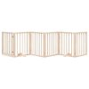 Dog Gate with Door Foldable 6 Panels 118.1 " Poplar Wood