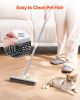 VEVOR Pet Hair Removal Broom, 58.46 in Adjustable Long Handle, Rubber Broom with Built in Squeegee Reusable Dog Cat Hair Remover