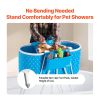VEVOR Portable Dog Bathtub, Elevated & Foldable Space-saving Pet Shower Station with Quick Drainage