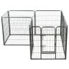Dog Playpen Black Powder-coated steel 31.5x31.5 in per panel