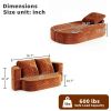 78.7" Full Size Floor Sofa, Folding Queen Sleeper Couch, Futon Loveseat Sofa, Plush Corduroy Foam-Filled Sleeper Couch Bed