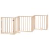 Dog Gate with Door Foldable 6 Panels 118.1 " Poplar Wood