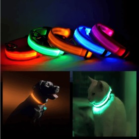 LED PET Safety Halo Style Collar (Option: BLUE-SMALL)