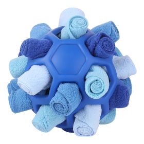 Dog Sniffing Ball Innovative Pet Shaking Training Toys for Pet Training Tooth Cleaning Puppy Chew Relieve Boredom Dog Toy (Color: Blue)