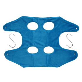 Portable Pet Dog Cat Grooming Hanging Hammock Harness Breathable Groom Helper US (Color: Blue, size: medium)