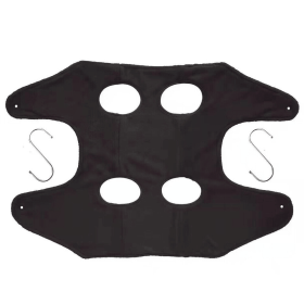 Portable Pet Dog Cat Grooming Hanging Hammock Harness Breathable Groom Helper US (Color: Black, size: medium)