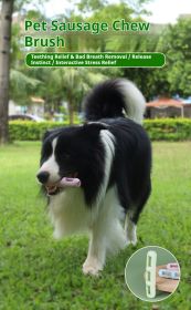 DOG Chew Toys for Teeth Cleaning,Pet Sausage chew Brush,Pet chew & Clean Buddy (Color: Blue)