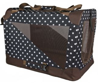 Folding Zippered 360 Vista View House Pet Crate (size: large)