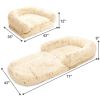 71"x43"x9" Dog Beds for Large Dogs, Foldable Plush Washable Dog Bed for People Doze Off, Orthopedic Dog Beds for Humans Size