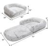 71"x43"x9" Dog Beds for Large Dogs, Foldable Plush Washable Dog Bed for People Doze Off, Orthopedic Dog Beds for Humans Size
