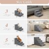 Dog Stairs For High Beds And Sofas - Pet Stairs For Older Dogs And Cats With Removable, Washable Covers And Non-slip Bottoms